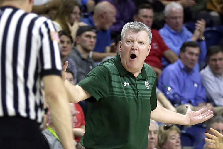 Bonner-Prendergast coach Jack Concannon disputing an official’s call during a game this past season against Archbishop Carroll.