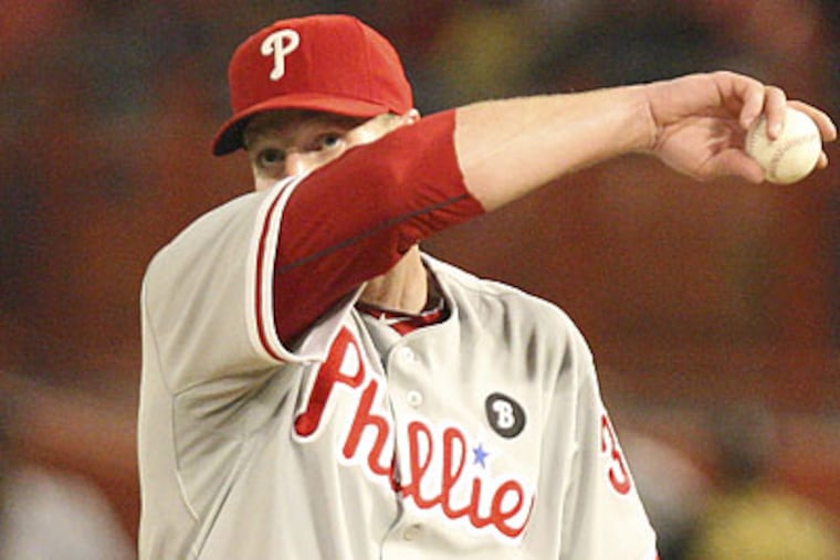 "It turned out that the little stuff did matter," Roy Halladay said after the Phillies lost last night. (David Santiago/El Nuevo Herald/AP)