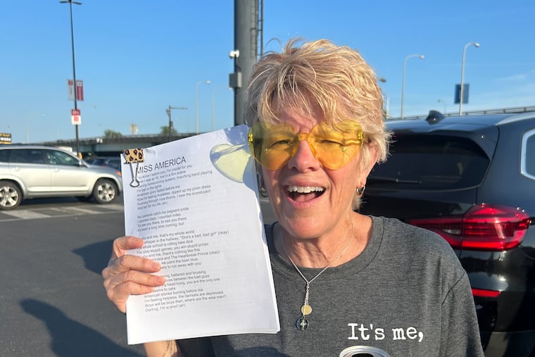 Maureen Gregory, 62, of Downingtown, printed more than 80 pages of Taylor Swift lyrics so she would be prepared to sing every word to every song at Friday's concert.