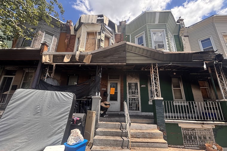 Houses burned on the Monday fire.
