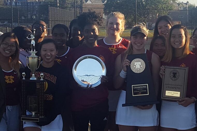 Central’s girls’ tennis team.