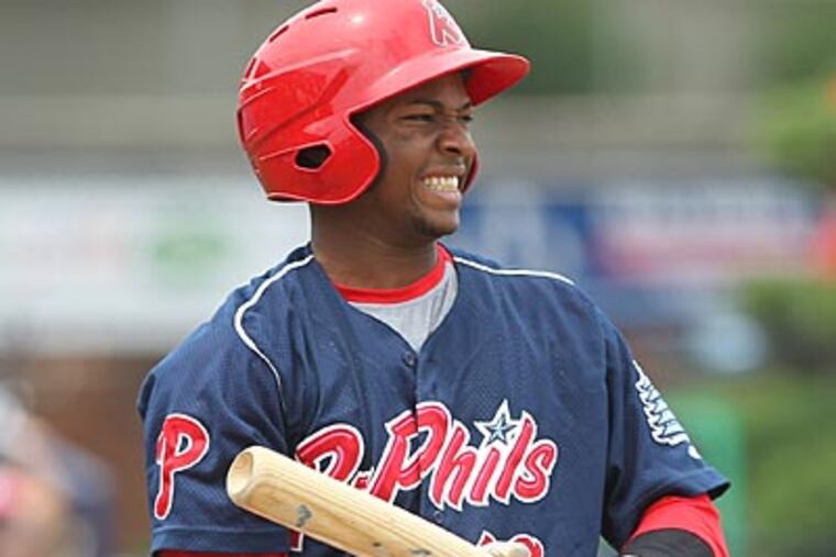 The Reading Phillies' Leandro Castro ranks third on the team with a .307 batting average. (Michael Bryant/Staff Photographer)