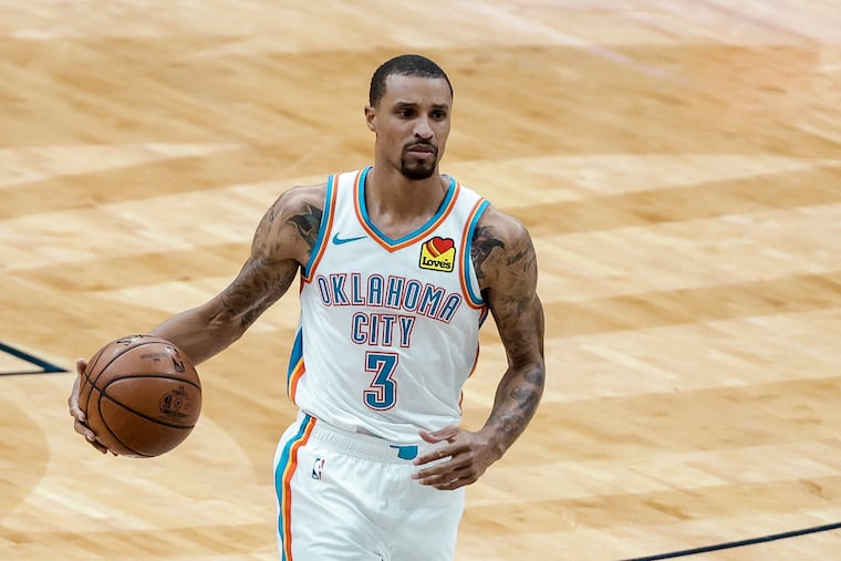 The Sixers are the eighth team George Hill has played for in his 13 NBA seasons. He was drafted by San Antonio in 2008.