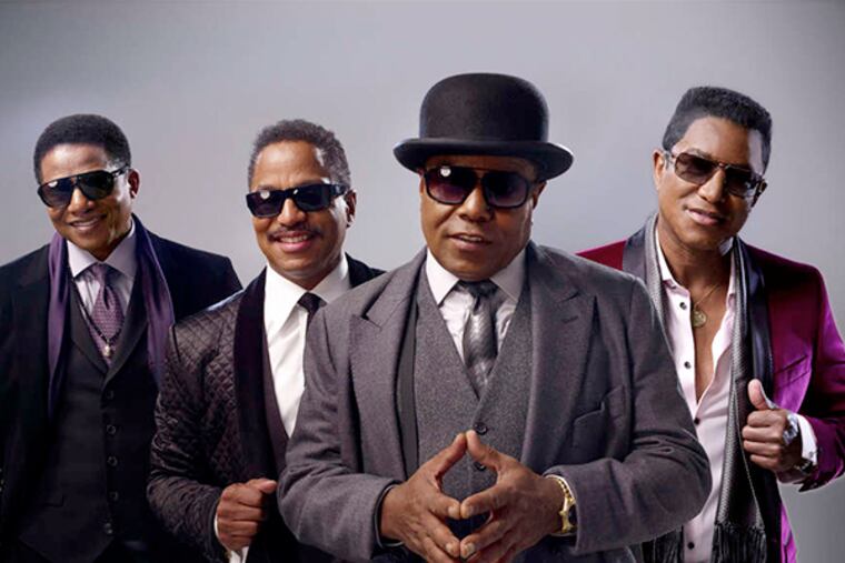 The Jacksons: (from left) Randy, Marlon, Tito, Jermaine. Wednesday at Caesars A.C.