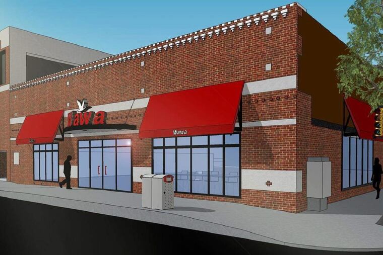 Artist's rendering of Wawa planned alongside Whole Foods in Ninth and South Street building.