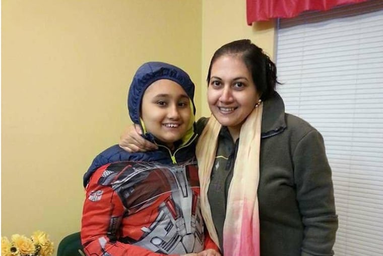Areen Chakrabarti and his mother, Rumpa Banerjee.
