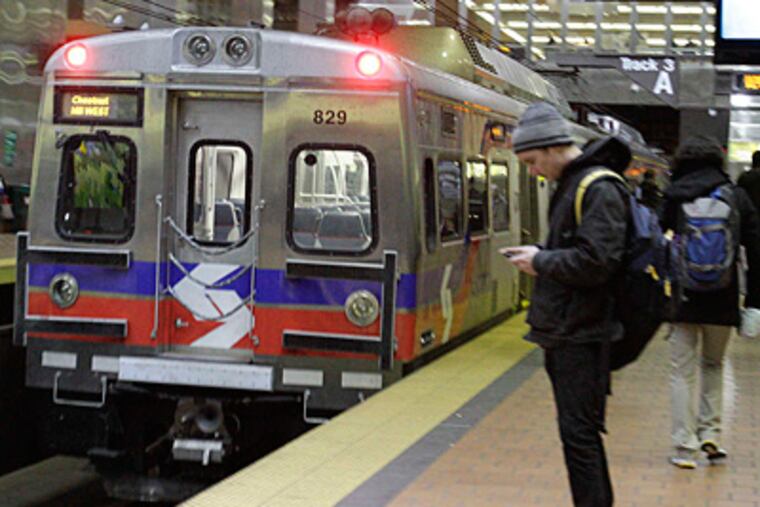 STEVEN M. FALK / STAFF PHOTOGRAPHER The new Silverliner V cars were among the accomplishments cited by the American Public Transportation Association in awarding SEPTA its Outstanding Public Transportation System honor.