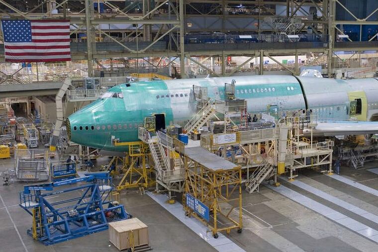 Boeing 747-8 Intercontinental undergoes Final Body Join. The company led the Dow’s surge Wednesday.