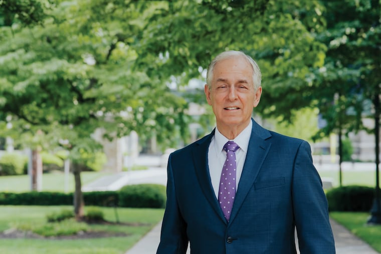 Harcum College President Jon Jay DeTemple announces the school's largest single gift - $40 million from the estate of a former member of the board of trustees.