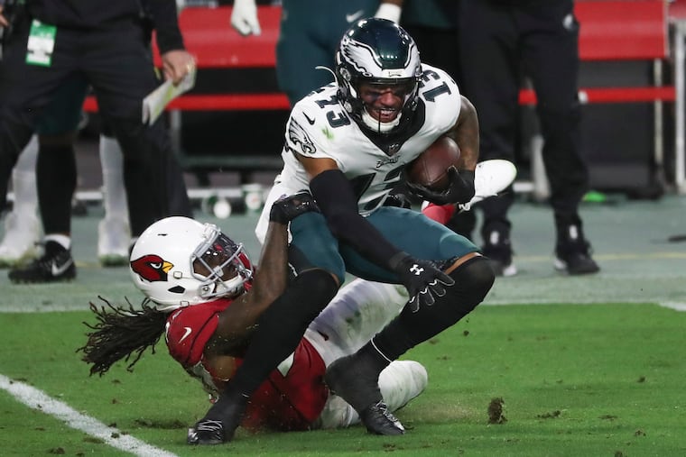 Catches like this one, against the Cardinals' Dre Kirkpatrick on Dec. 20, have been scarce for Travis Fulgham down the season's homestretch.