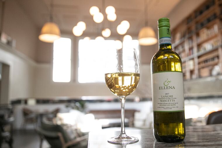 A bottle of nascetta is photographed at Alimentari, the new wine bar-restaurant above DiBruno's Rittenhouse store on Friday, Jan. 10, 2020.