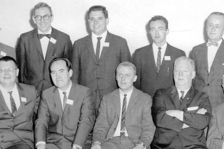 COURTESY OF JOE CLARK Joe O'Dowd (back row, second from right) was one of the People Paper's premier cops reporters, as was Joe Clark (front row, center), whom he worked alongside for many years.