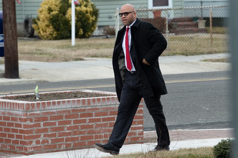Atlantic City Mayor, Frank Gilliam walks to court to face charges on assault from a fight outside the Golden Nugget in Atlantic City.