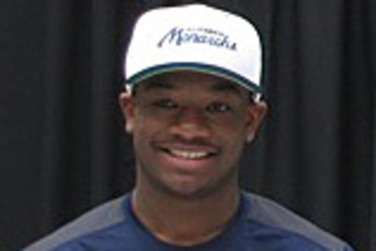 Anthony Bonett poses for a photo after signing his letter of intent to play at Old Dominion.
