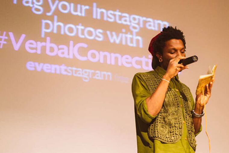 Trevor Johnson sharing his story of homelessness with audience members at Verbal Connections.