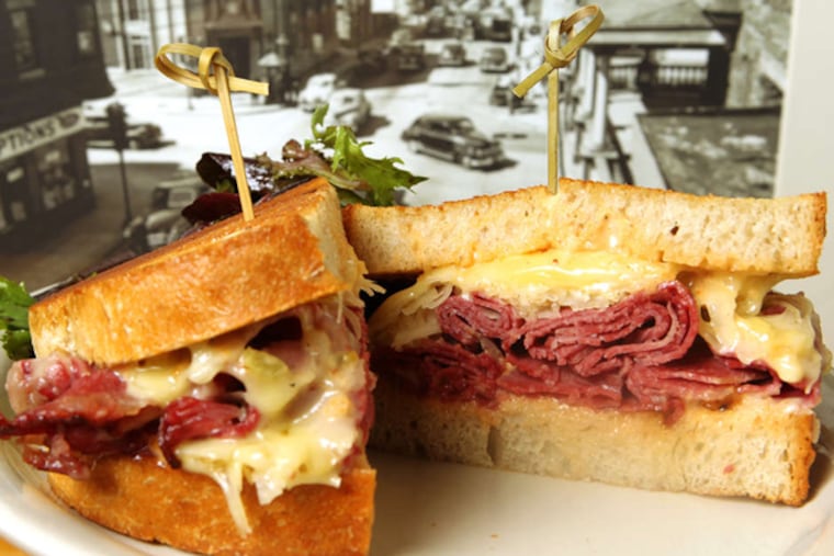 The house-cured corned beef Reuben at the Avenue Delicatessen in historic Lansdowne.