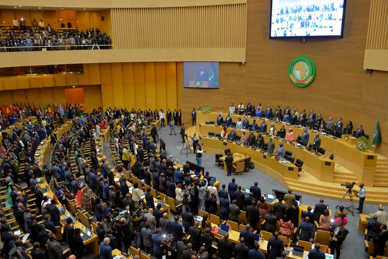 African heads of state attend the 37th Ordinary session of the Assembly of the African Union (AU) Summit at the AU headquarters in Addis Ababa, Ethiopia, on Feb. 17, 2024. Arab nations are putting to a vote a U.N. resolution demanding an immediate humanitarian cease-fire in Gaza, knowing it will be vetoed by the United States but hoping to show broad global support for ending the Israel-Hamas war.