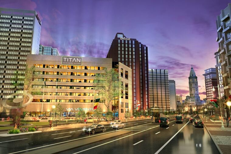 Artist’s rendering of United Way of Greater Philadelphia and Southern New Jersey’s building with new corporate branding.