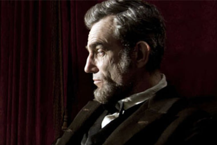 As the nation’s 16th president, Daniel Day-Lewis campaigns to outlaw slavery, confronting a recalcitrant Congress. DAVID JAMES / DreamWorks