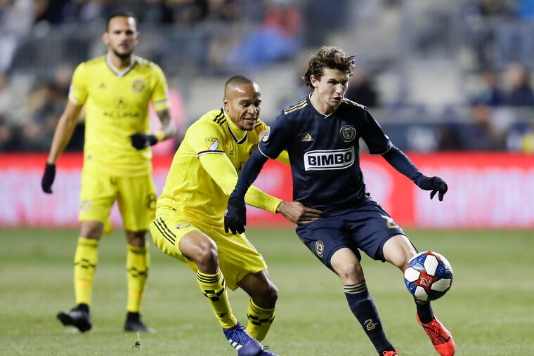 Medford native Brenden Aaronson has created at least one scoring chance in each of his three appearances so far in his rookie season.