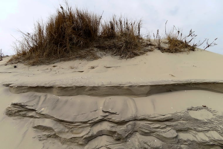 This 2023 photo shows severe erosion along the beachfront in North Wildwood.
