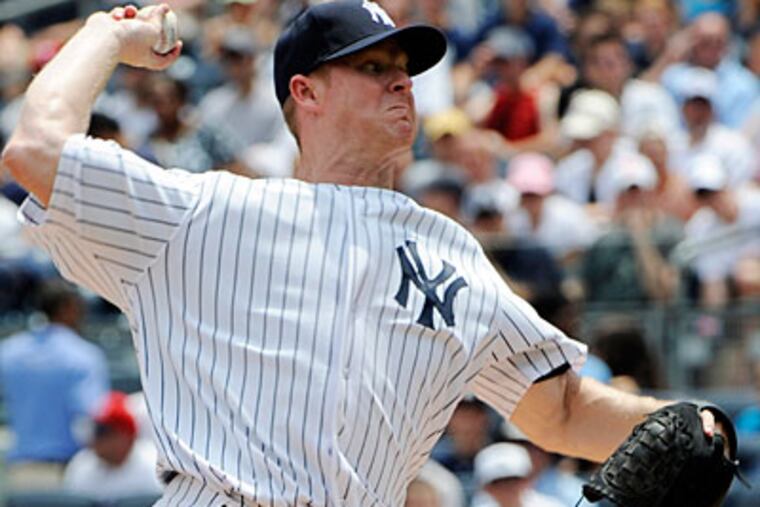 After being released from the IronPigs, Brian Gordon allowed two runs in the Yankees' win on Thursday. (Bill Kostroun/AP)