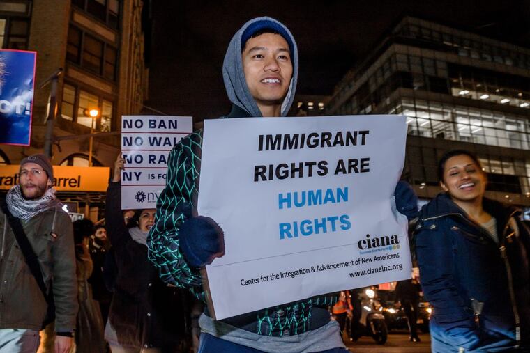 Hundreds of New Yorkers gathered in Washington Square Park, New York, NY on December 7, 2017, to stand up against Trump’s regressive policies on immigrants and working people and demand action against the Muslim Ban and the Tax Scam, and stand for a Clean DREAM Act.