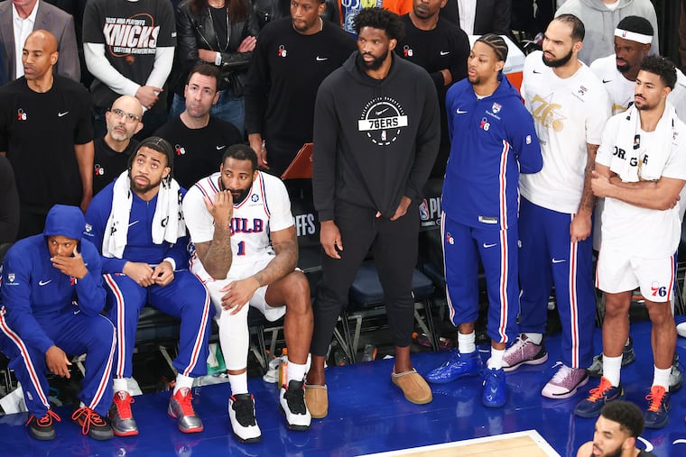 Sixers center Joel Embiid was ruled out of Game 2 of his team's second-round series because of ankle and hip injuries.