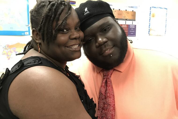 Amber Burney and Clay Watkins, both 24, a wife and husband from North Philadelphia, experienced trauma in their lives. Now both are celebrating their graduations Thursday as members of the first class of a pre-apprentice program developed by the District 1199C Training and Upgrading Fund for direct care professionals in the field of behavioral health. They will begin an apprenticeship program which will allow them to earn college credits and gain additional training while employed in their field.