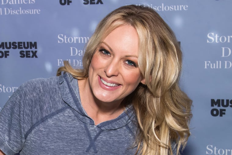Adult film actress Stormy Daniels attends a book signing for her memoir "Full Disclosure" at the Museum of Sex on Oct. 8, 2018, in New York.