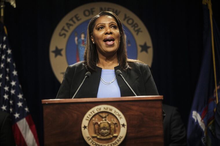 New York state Attorney General Letitia James.