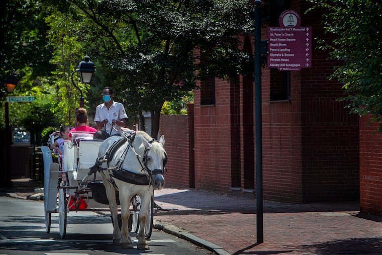 Horse carriage tours along Third Street in Old City in 2020: A bill to outlaw horse-drawn carriages passed in City Council.