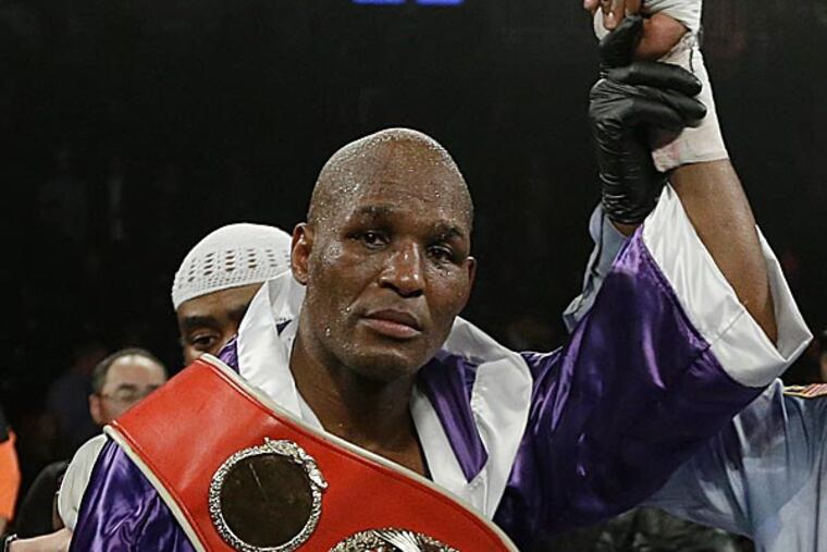 Bernard Hopkins eclipsed his own record for being the oldest man to win a recognized boxing world championship. (Frank Franklin II/AP)
