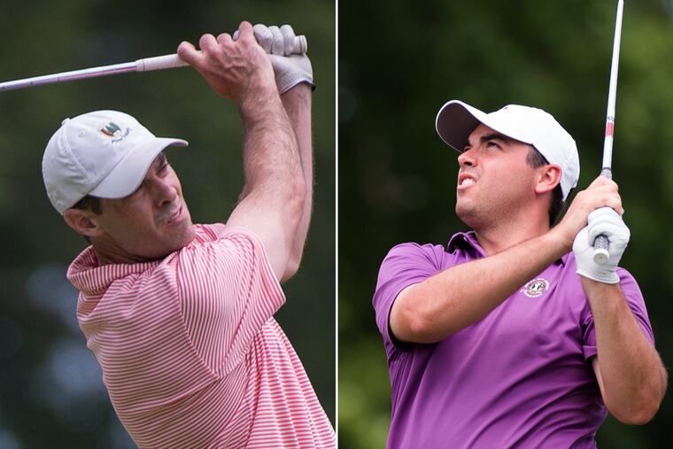 Michael McDermott (left) and Gregor Orlando lead the qualifying field for the BMW Philadelphia Amateur championship.