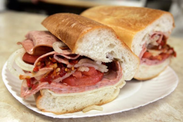A close-up of the Zep at Lou's sandwich Shop in Norristown. ( Bonnie Weller / Staff Photographer )