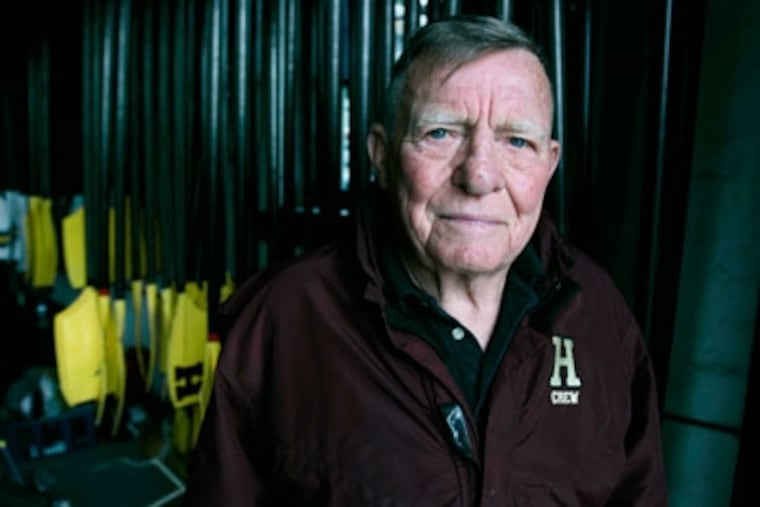 Mr. Barker coached rowing and sculling at Haverford School for 50 years.