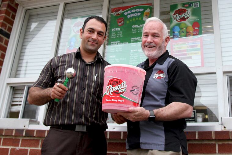 At Rosati Ice, owner Rich Trotter (right) with vice president Hamed Seresty.
