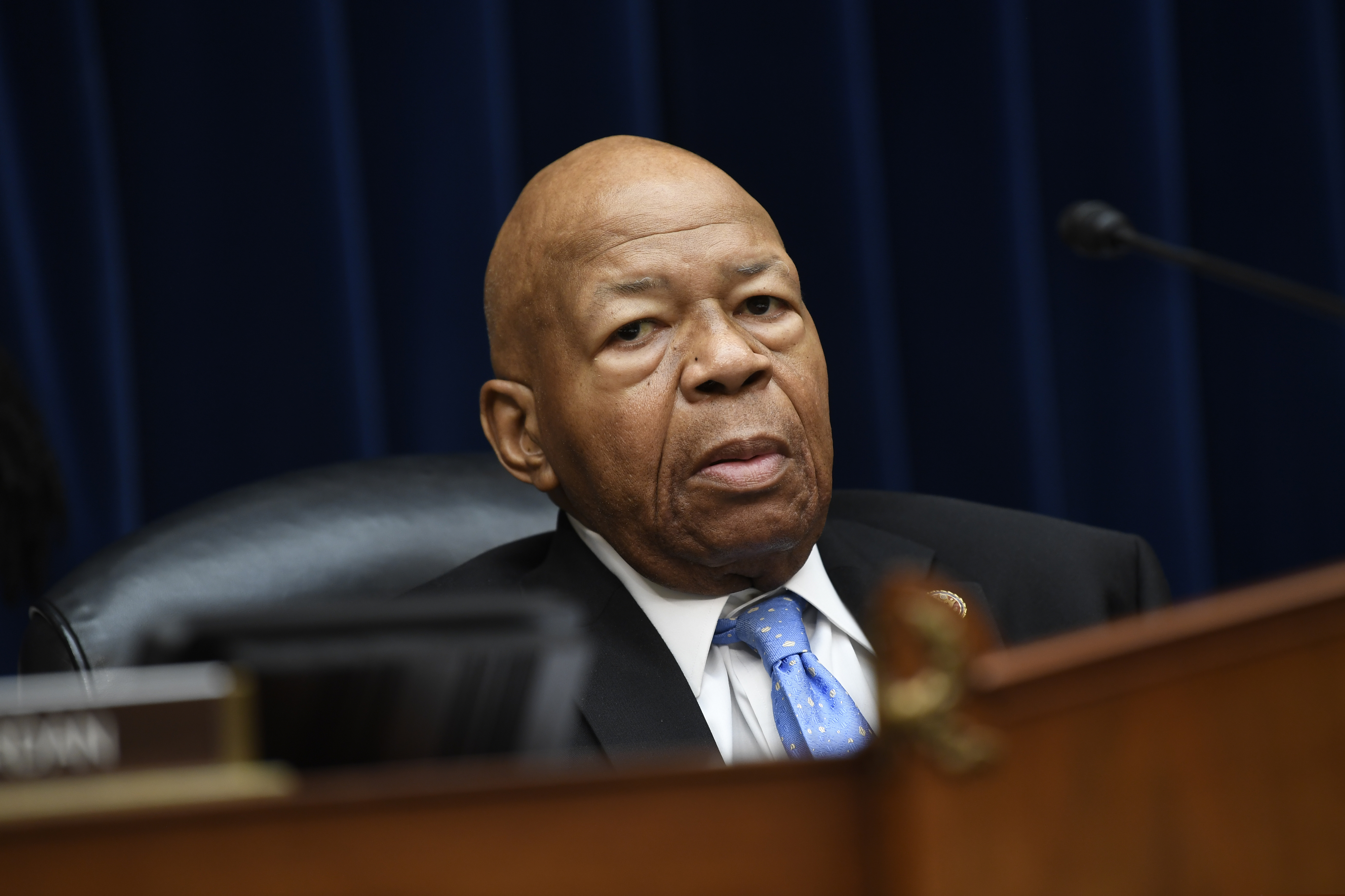 House Oversight Committee chairman Rep. Elijah Cummings, D-Md., waits to start a hearing on Capitol Hill in Washington, Monday, July 15, 2019, on White House counselor Kellyanne Conway's violation of the Hatch Act.