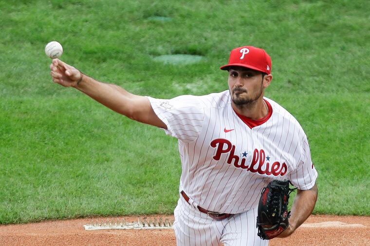 Phillies starter Zach Eflin's ERA has declined in each of the last four seasons, winding up at 3.97 in 11 games last year.