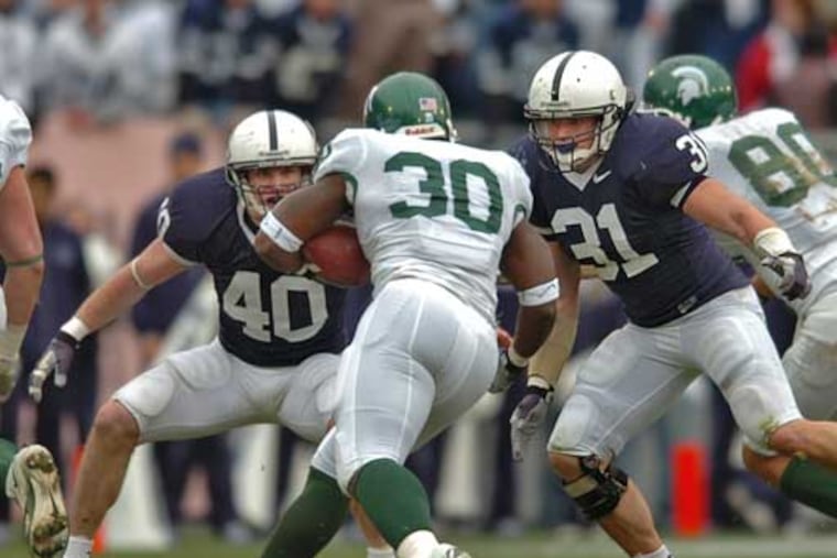 Penn State linebacker Paul Posluszny (40) was a two-time All-American, two-time Bednarik Award winner and Butkus Award winner. Now he can add hall of famer to his resumé.