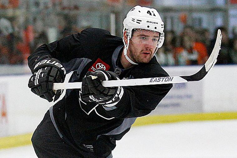 In many ways, a big part of the Flyers' playoff hopes hinge on Andrej Meszaros' play. (Yong Kim/Staff file photo)