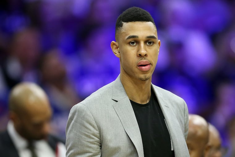 The Sixers' Zhaire Smith stands during a timeout in a game against the Oklahoma City Thunder at the Wells Fargo Center on Jan. 19.