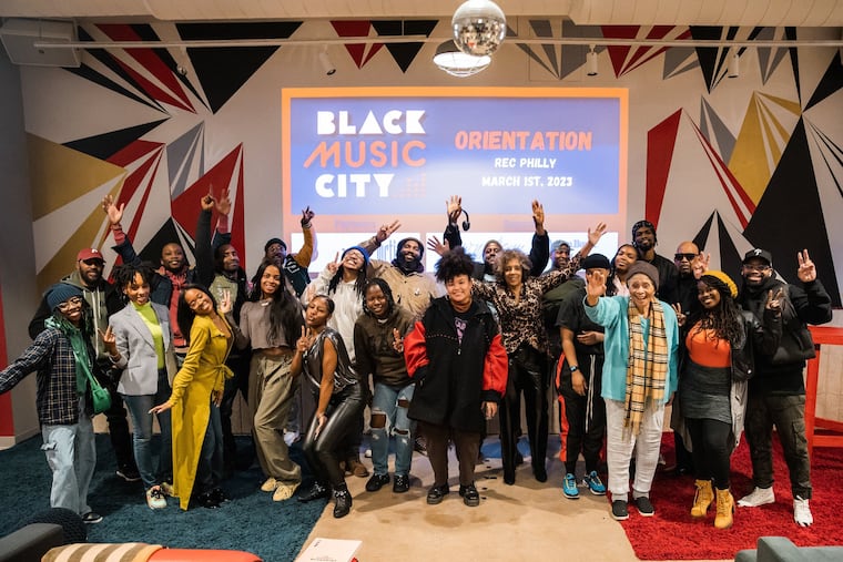 Winners of 2023 Black Music City grants gathered at REC Philly in Center City this month.