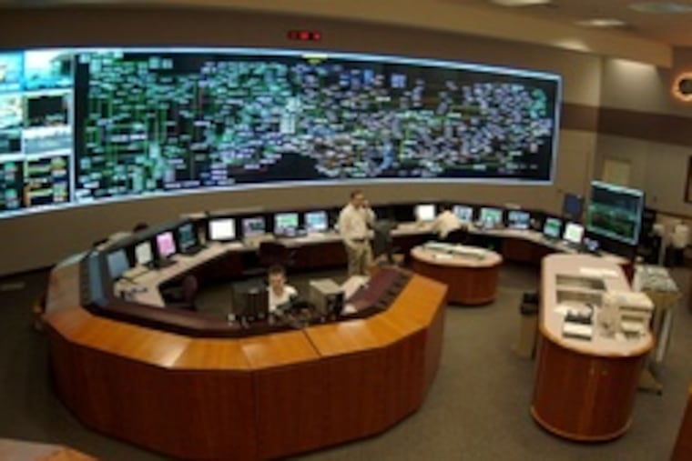 The control room at PJM Interconnection in Montgomery County.