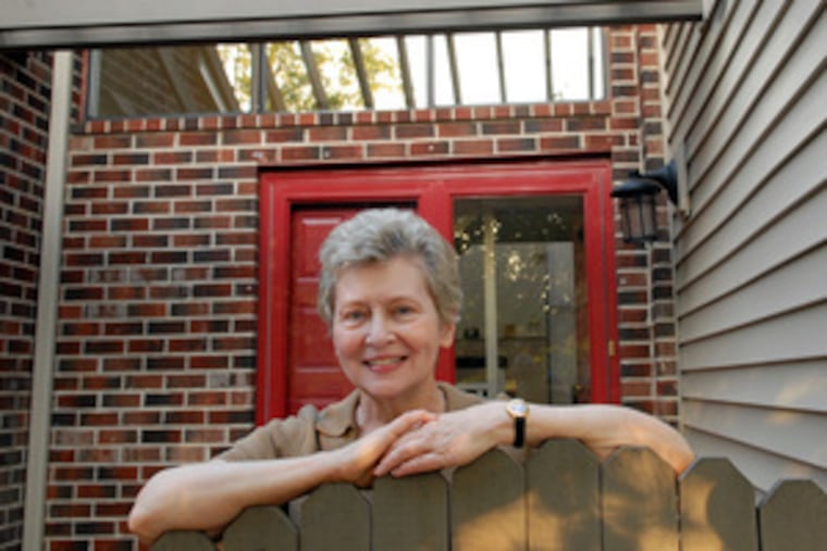 Carol Cashon, at her new Chester County townhouse, where she downsized from a home in Malvern,using a specialized real estate agent.