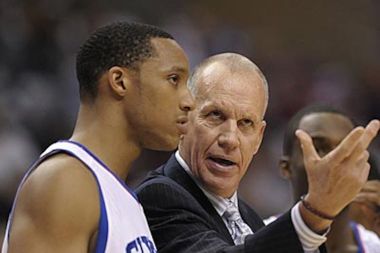 Sixers coach Doug Collins identified Evan Turner as a key player in the upcoming season. (Michael Perez/AP)