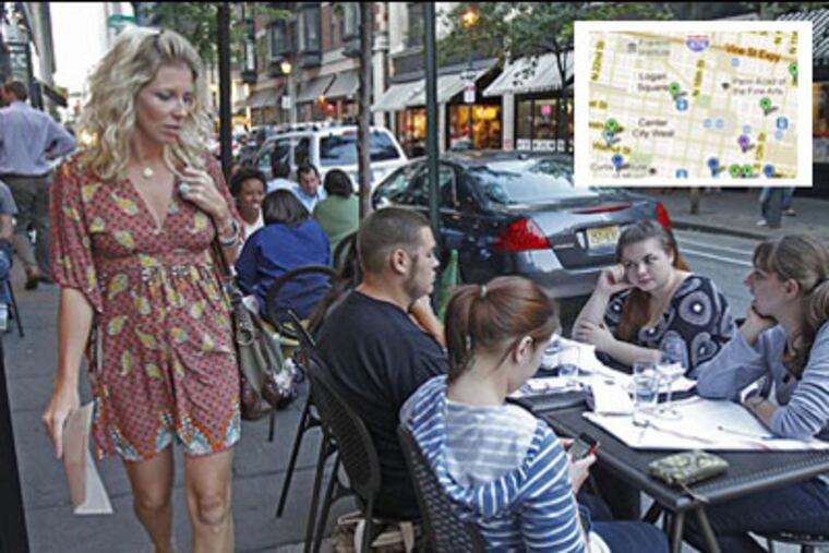 The burst of dining activity at 13th and Sansom Streets is spreading south. For a map of restaurant openings in the region, <b><a href="http://www.philly.com/mikesmap">click here</a></b>. (Akira Suwa / Staff Photographer)