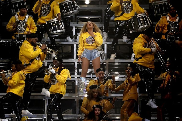Beyonce performs at the Coachella Music and Arts Festival on Saturday, April 14, 2018 in Indio, Calif.