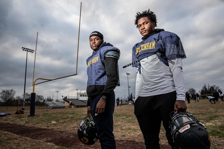 Cheltenham seniors TJ Harris (left) and Jamir Barnes, who played for Archbishop Wood as freshmen.