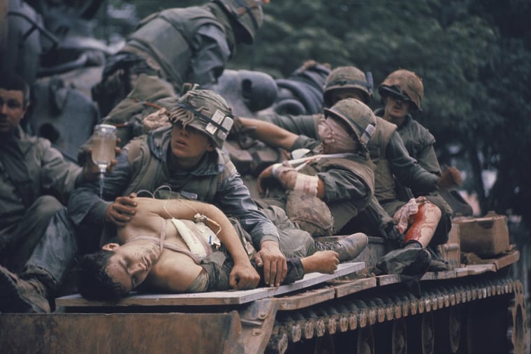 The story of Alvin Bert Grantham (foreground, shirtless) is told in Mark Bowden’s “Hue 1968.”